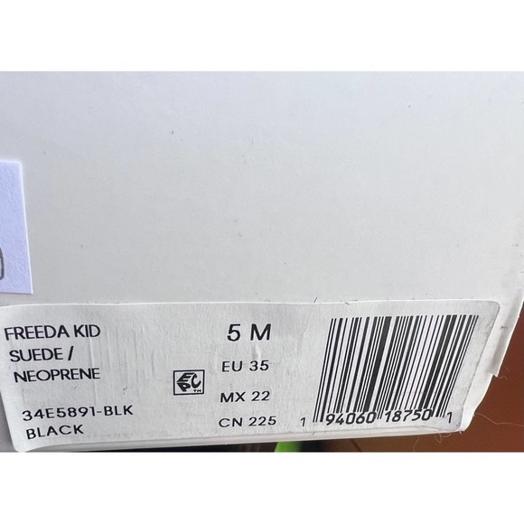 NIB Calvin Klein Womens Freeda Tall Suede Neoprene stretch Boots, BLACK … - Picture 7 of 16